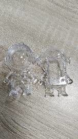 Air Transfer Plastik Molded Bagian Boneka Key Hangings Tas ransel Hangings